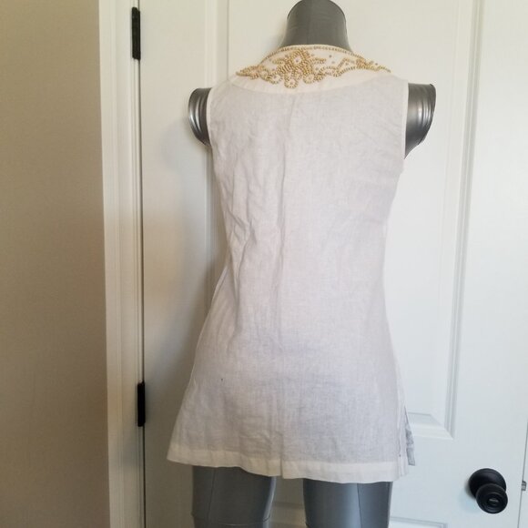 Linen Blend Tunic With Beaded Detail - Picture 2 of 8
